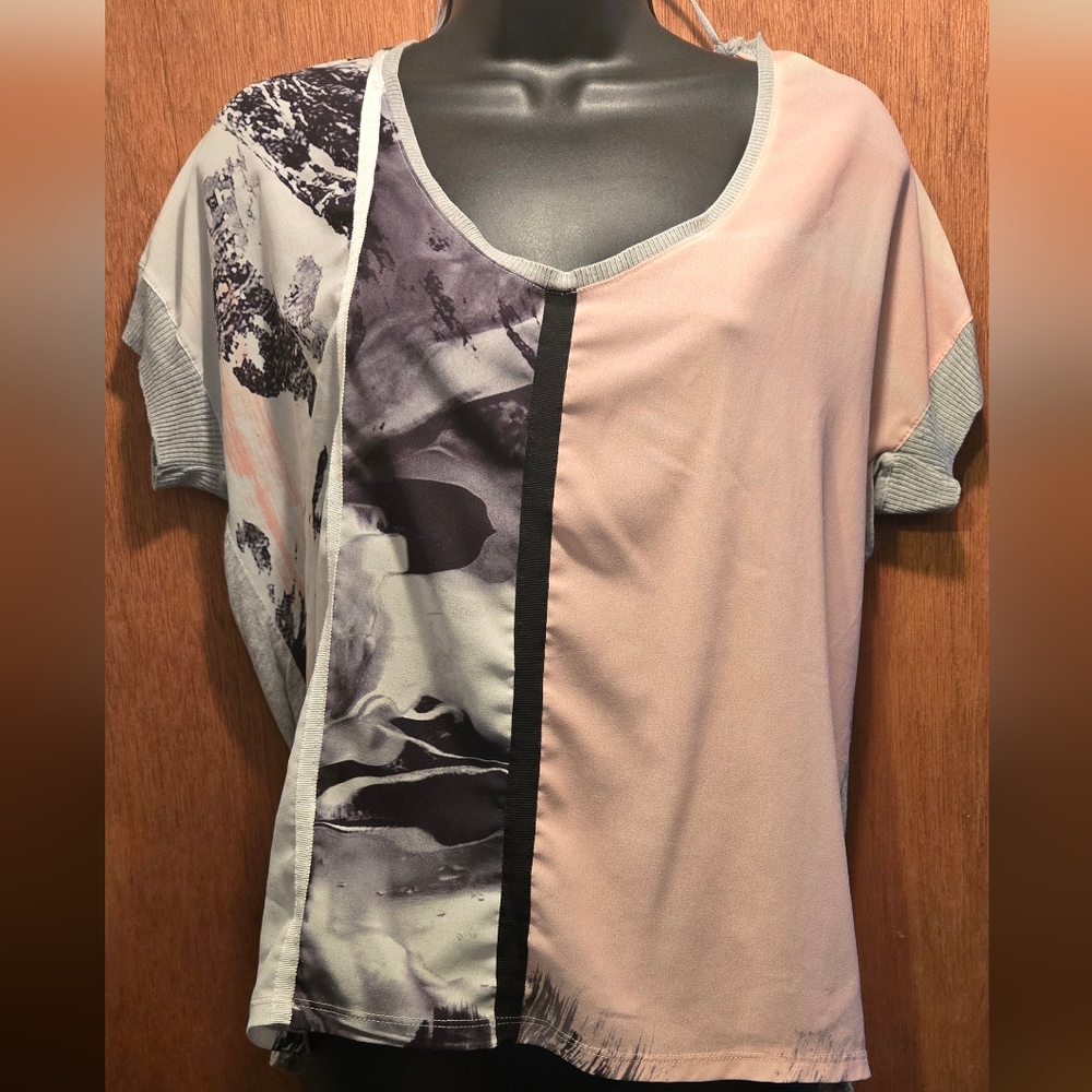 Zara cool multi media/fabric top szS - Picture 4 of 11
